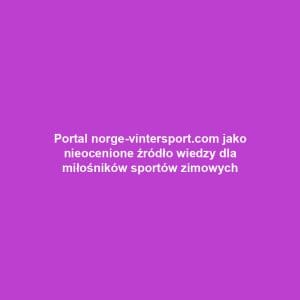 Portal norge-vintersport.com jako nieocenione źródło wiedzy dla miłośników sportów zimowych