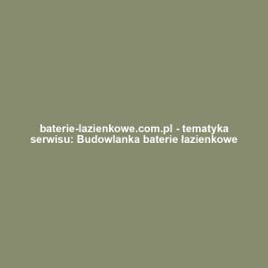 baterie-lazienkowe.com.pl - tematyka serwisu: Budowlanka baterie łazienkowe
