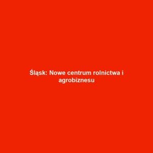 Śląsk: Nowe centrum rolnictwa i agrobiznesu