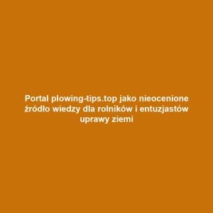 Portal plowing-tips.top jako nieocenione źródło wiedzy dla rolników i entuzjastów uprawy ziemi
