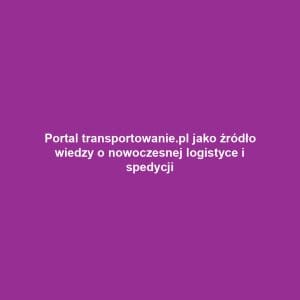 Portal transportowanie.pl jako źródło wiedzy o nowoczesnej logistyce i spedycji