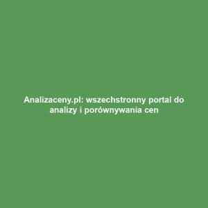 Analizaceny.pl: wszechstronny portal do analizy i porównywania cen