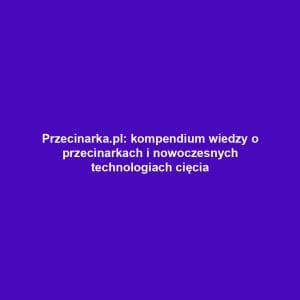 Przecinarka.pl: kompendium wiedzy o przecinarkach i nowoczesnych technologiach cięcia