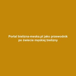 Portal bielizna-meska.pl jako przewodnik po świecie męskiej bielizny