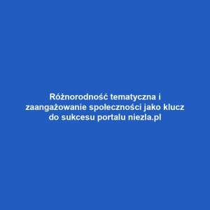Różnorodność tematyczna i zaangażowanie społeczności jako klucz do sukcesu portalu niezla.pl